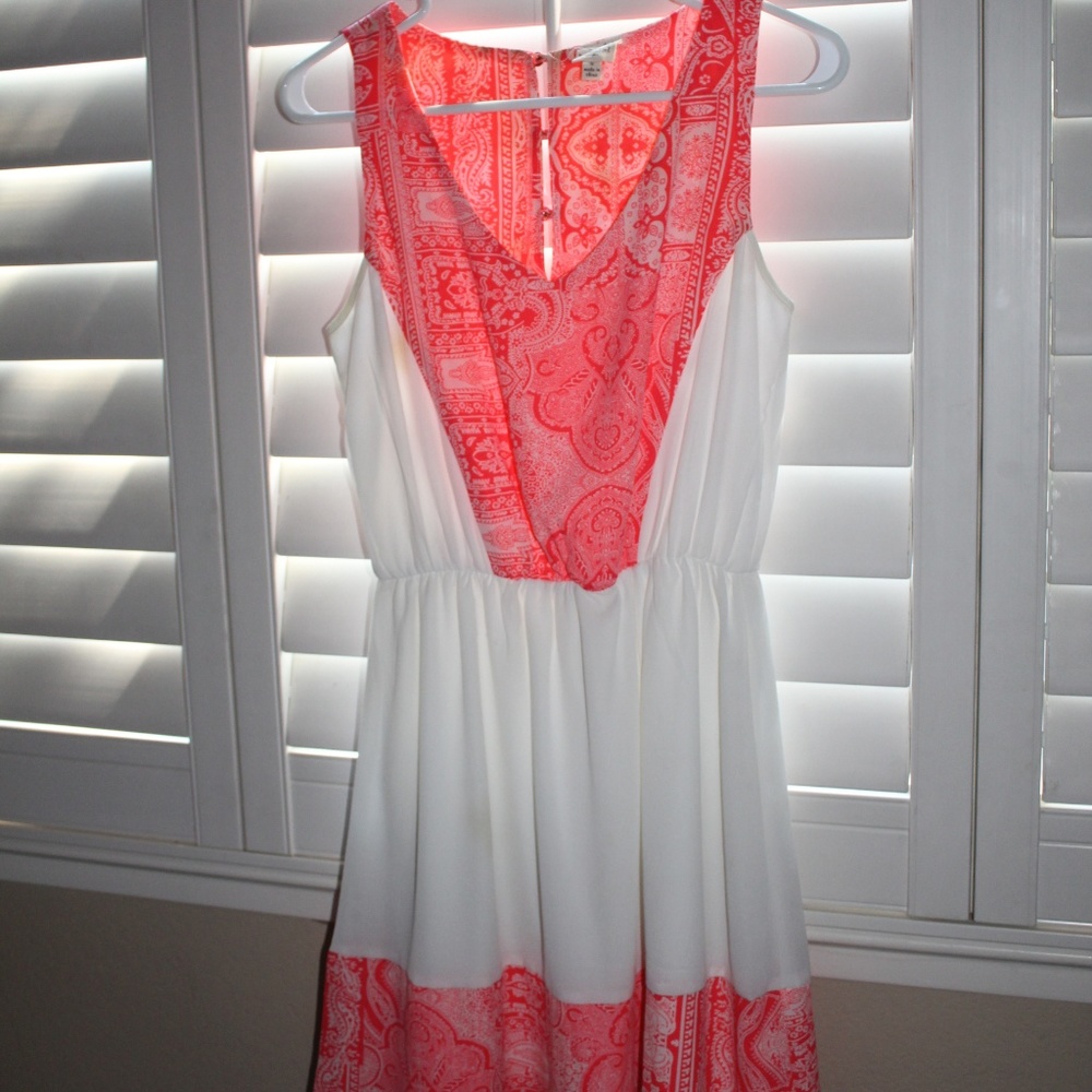 Pink and White Dress